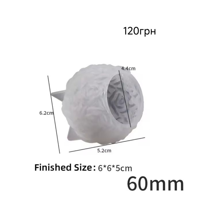 Силіконова форма 3D троянди піону для свічок