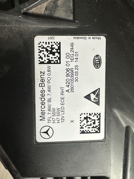 Фари Mercedes citan ii w420