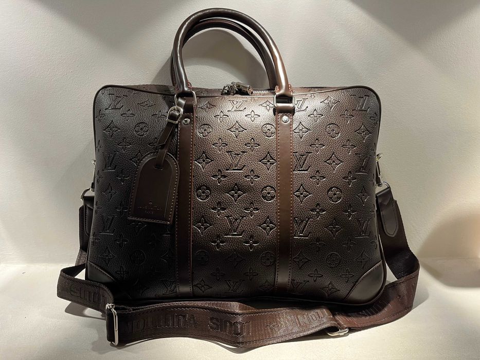 Torba na laptopa Louis Vuitton ciemny brąz