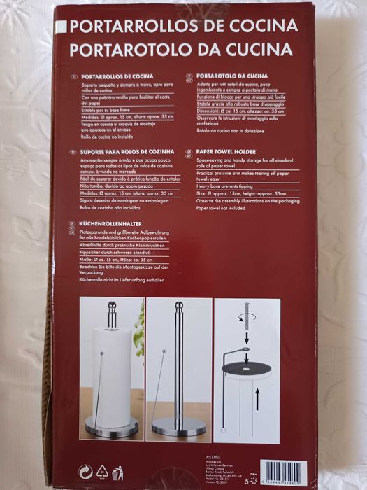 Desenrolador de papel de cozinha novo
