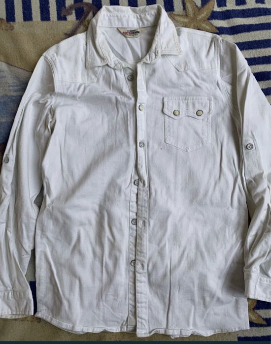 Рубашка на мальчика на рост 1,52см хлопок/вискоза