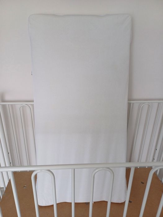 Łóżeczko Polini Kids Vintage białe metalowe + materac stan idealny