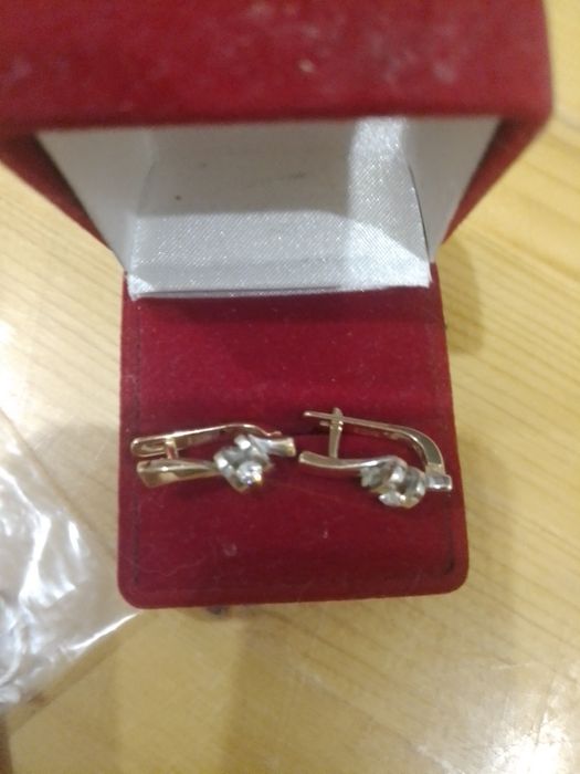 Бриллианты золото серьги