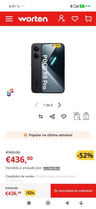 POCO X8 PRO novo em caixa celada