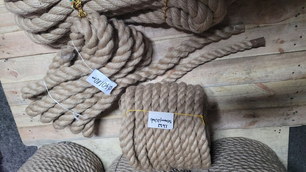 Linka jutowa fi6mm 20m powróz sznurek linka żeglarska POWRÓZ PROMOCJA!