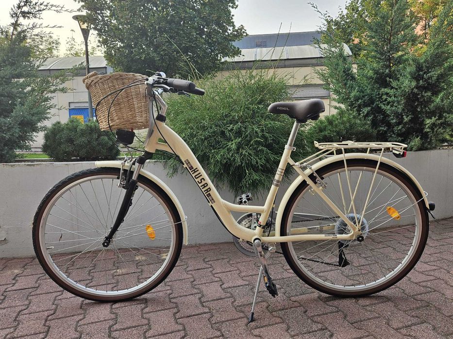 NOWY Rower miejski Husar – damski, 28", miejsce na koszyk, bagażnik