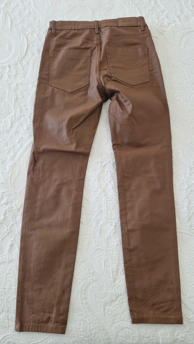 Calças castanhas Stradivarius, tamanho 38, skinny