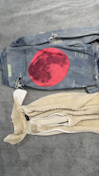 XL Supermoon Shearling Denim Jacket джинсовка-трансформер