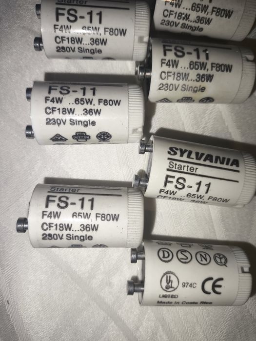 12 Arrancadores de lâmpada fluorescente Sylvania FS-11.