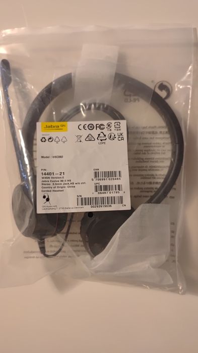 Słuchawki Jabra Evolve 30 II (HSC060) - NOWE W FOLII | USB + Jack