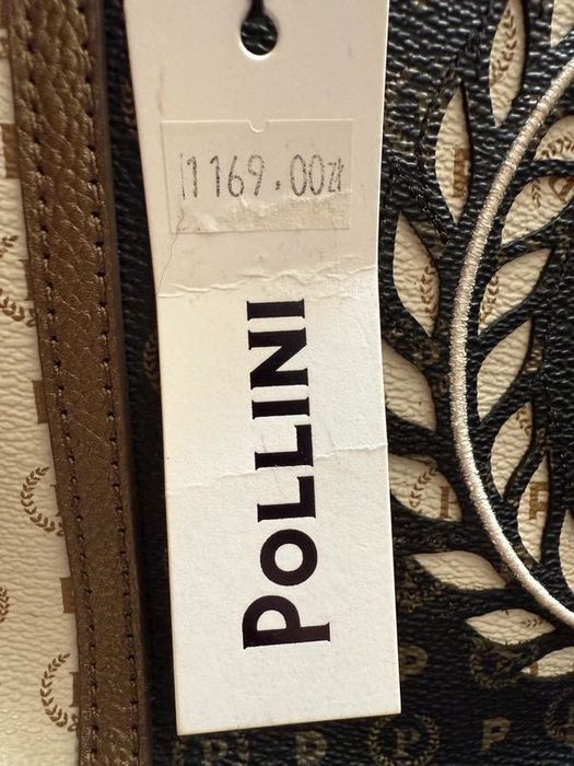 600 zł Taniej! Oryginalna elegancka torebka Pollini - nowa! Okazja