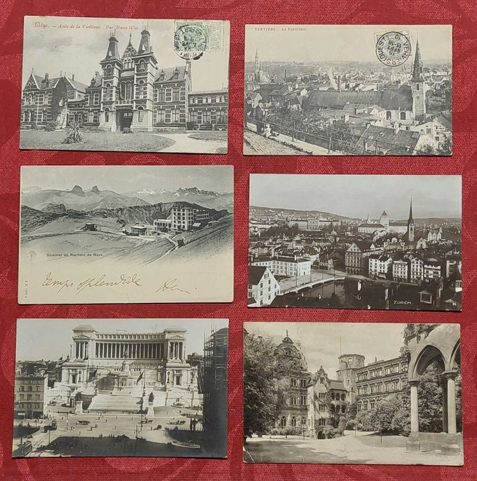 22 Postais ilustrados antigos