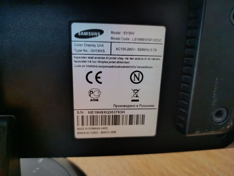 Monitor Samsung SM931BW (czarny)