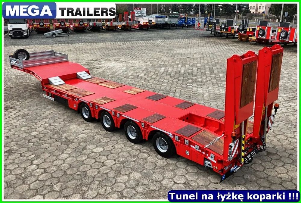 Niskopodwoziowa dł. 9,35 m / 55,0 T ład., 4 osie, ODSTĘPSTWA !!!  GOTOWA do odbioru !! Waga 11.500 kg, najzdy 4,00 m, własna HYDRAULIKA!