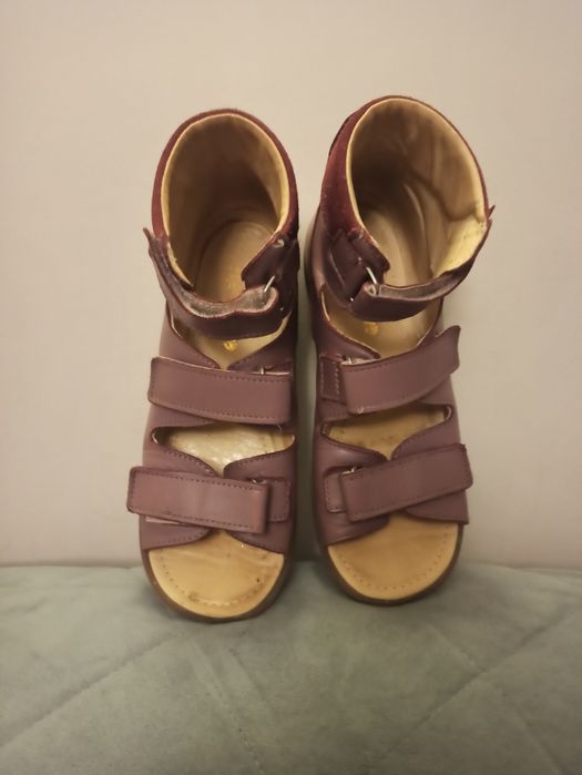 Skórzane buty do wkładek ortopedycznych, róż, 36