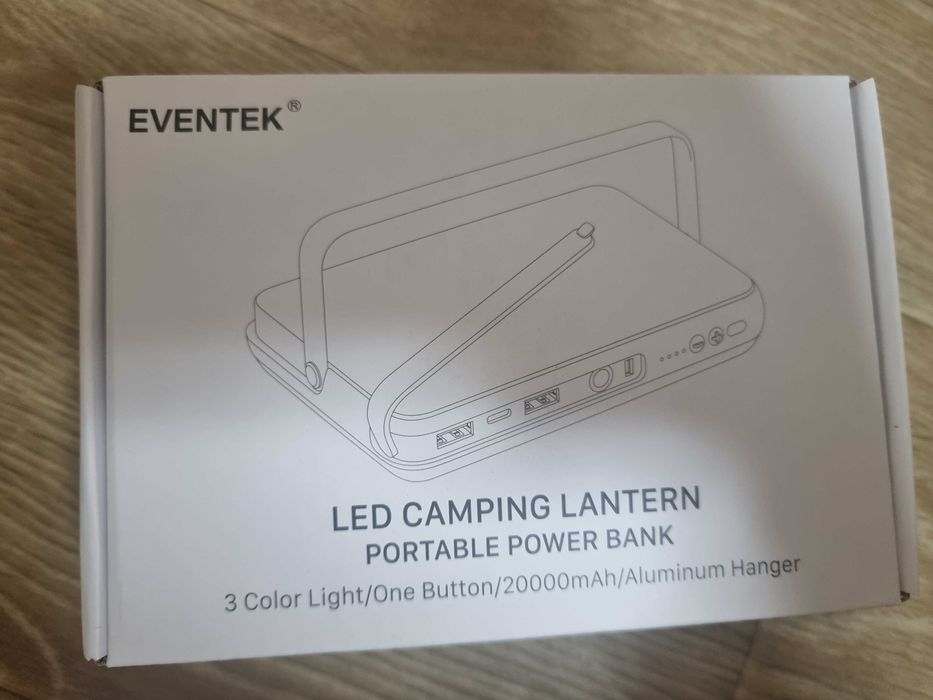 Светодиодная лампа для кемпинга  power bank eventek  20000mah
