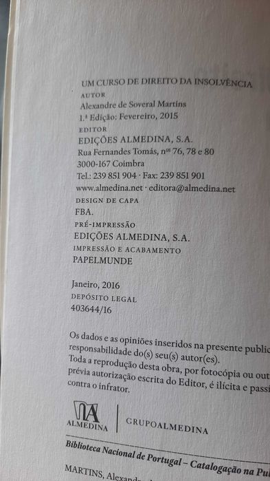 Um curso de Direito da insolvência