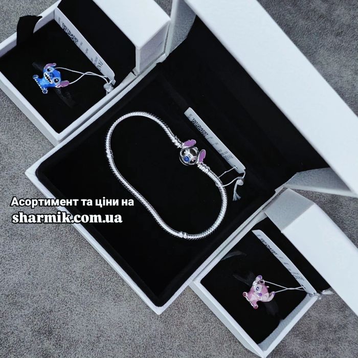 Сережки кульчики Пандора Pandora Дропшипінг Стіч Стич