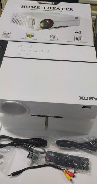 Projetor de vídeo portátil ABOX A6 para home theater 1080p novo