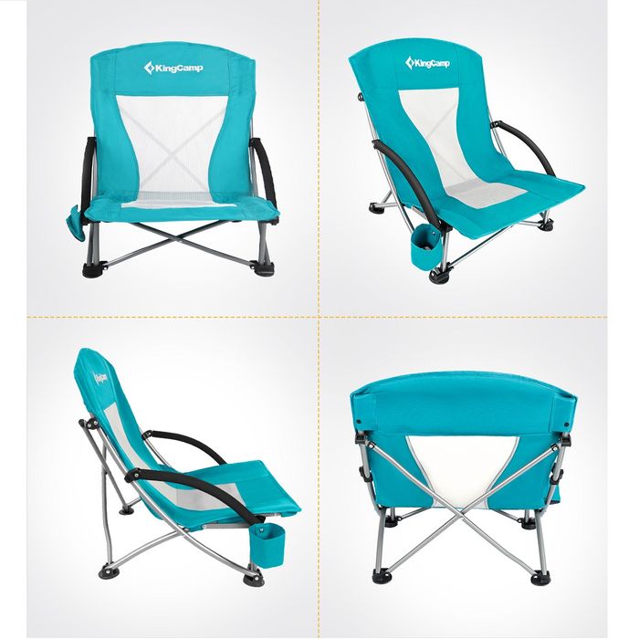 Składane krzesło kempingowe king camp deluxe turkusowe