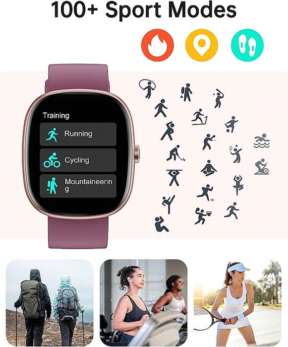 Smartwatch D3 zegarek dla kobiet i mężczyzn Wodoodporny iPhone, Androi