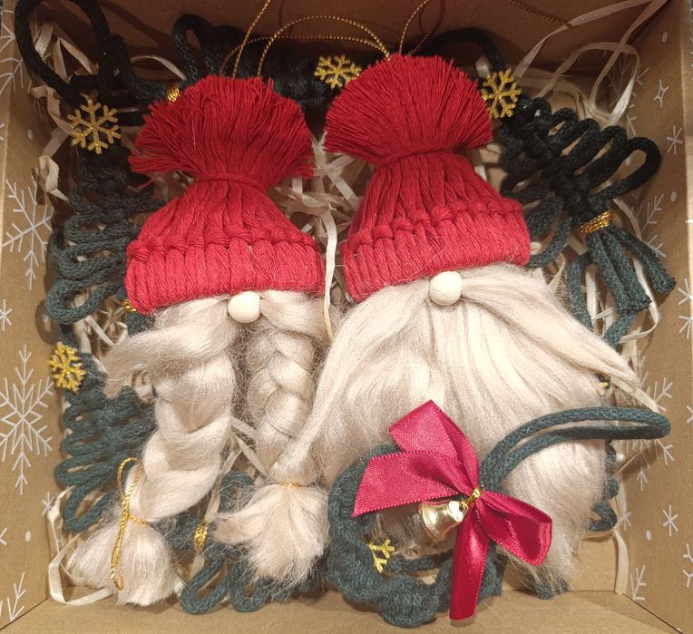 Zestaw zabawek choinkowych skrzaty renifery ozdoby świąteczne aniołek