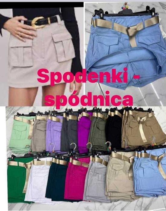 Spódnico spodenki z paskiem L uciagliwe