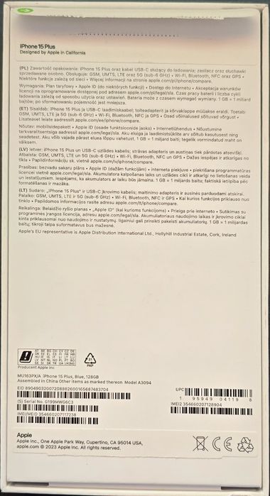 iPhone 15 Plus w idealnym stanie