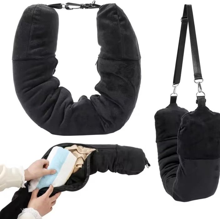 Наповнювана сумка, подушка, органайзер, подорож, літак, під шию, авіа