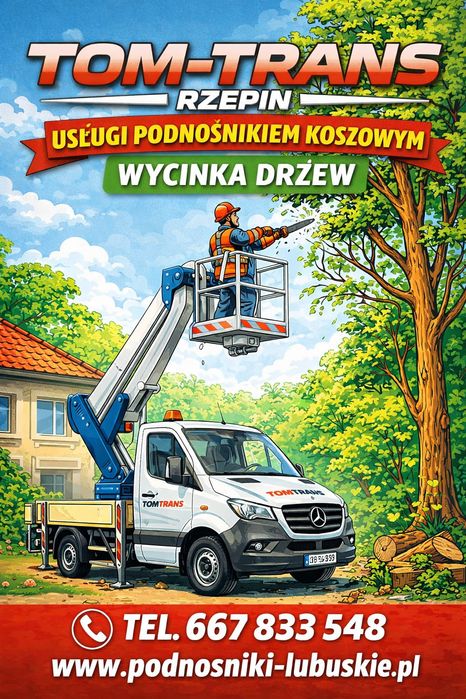 Usługi podnośnikiem koszowym