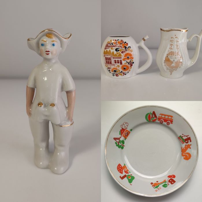 Статуетка, чашка бюветниця, тарілка