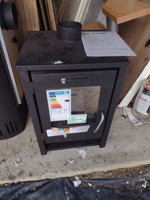 Piec koza kominek 6.8 kw nowy Akerman stalowy