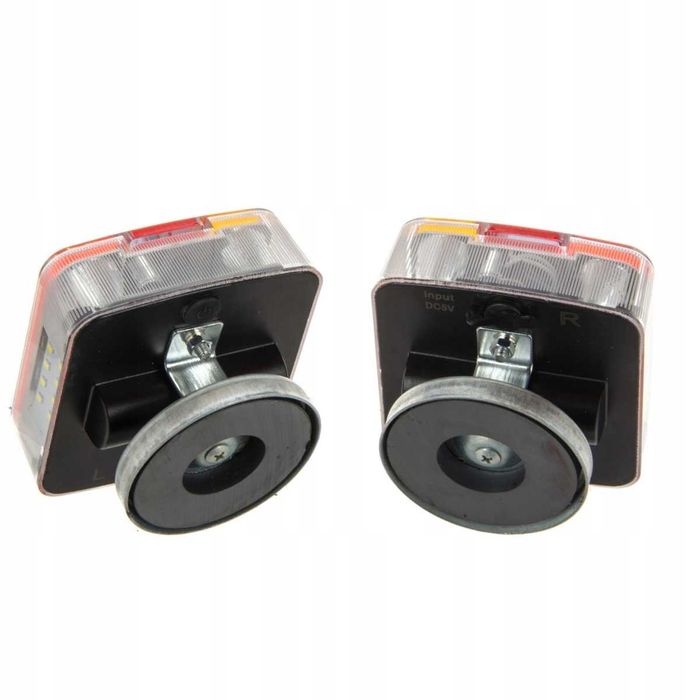 Zestaw lamp bezprzewodowych LED, kwadratowych na magnes, wtyczka 7-pin