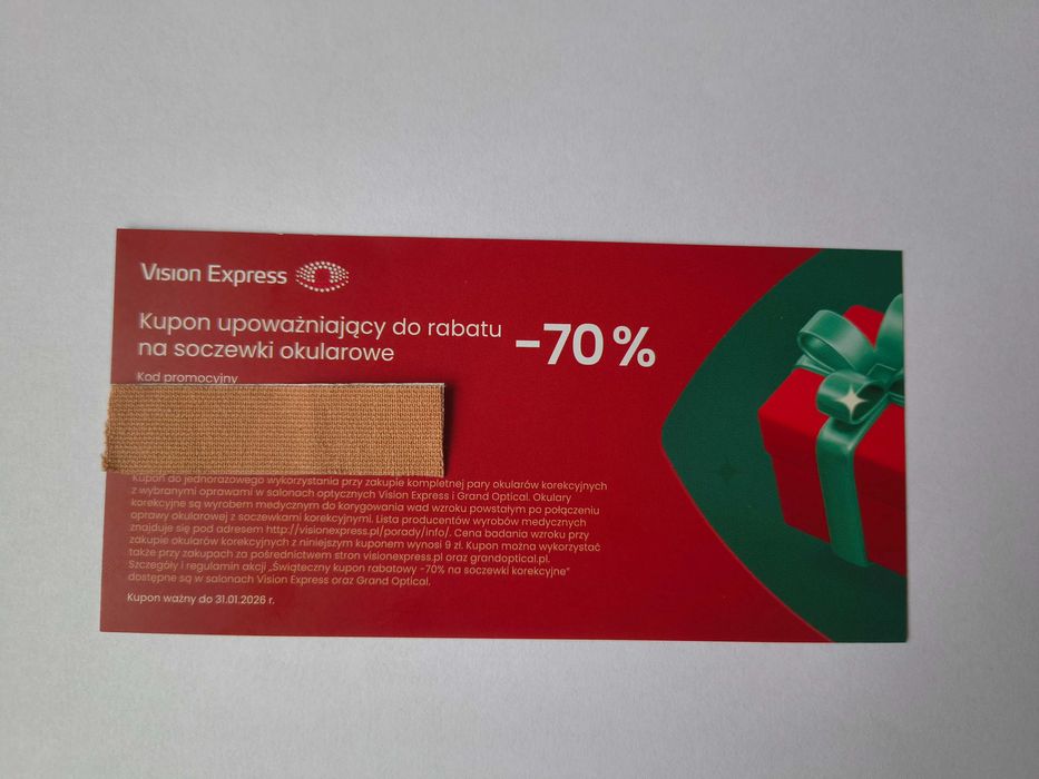 Kupon zniżkowy Vision Express -70 % na okulary