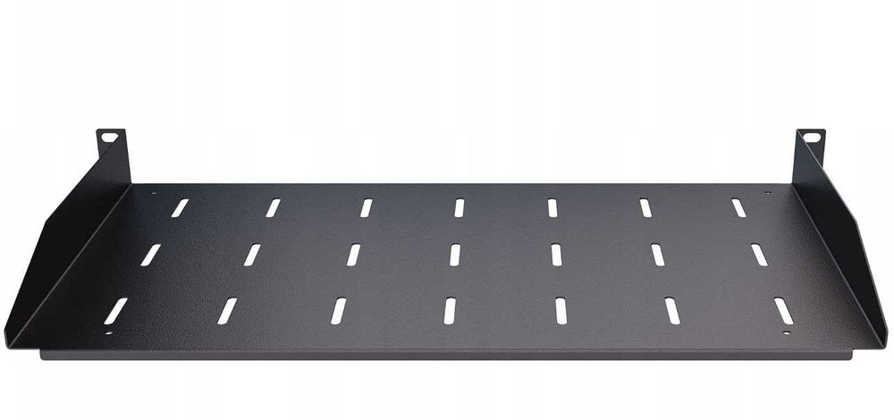 Półka RACK Eco stała czarna 19" 1U 250 mm Perforowana jakość StalFlex