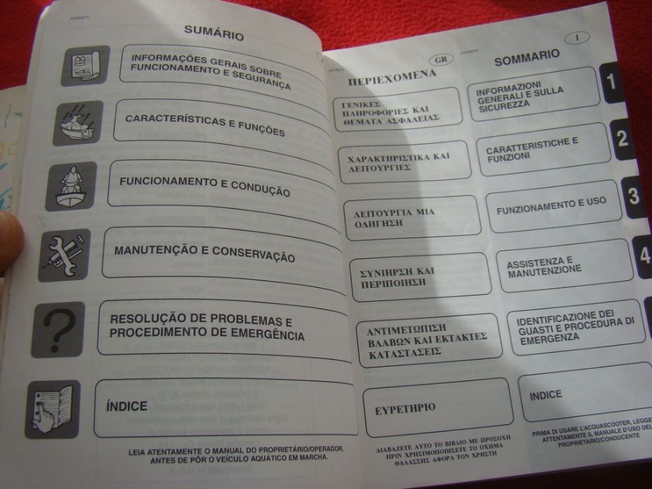 Manuais originais Yamaha WaveRunner GP1200R limited edition