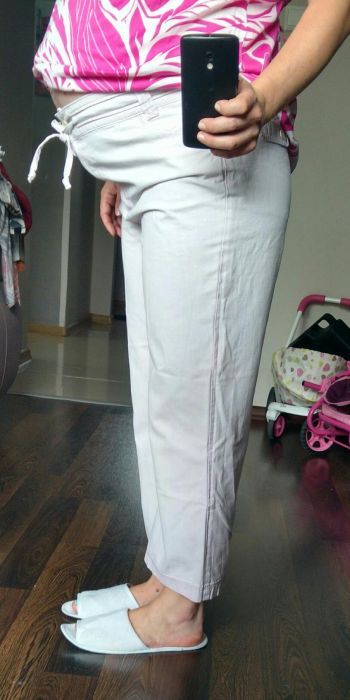 Spodnie ciążowe 7/8 jasny róż firmy NEXT roz. 38