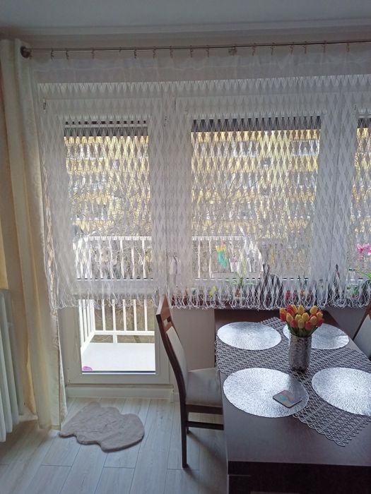 Śnieżnobiała, 320 cm firanka z Gipiury  uszyta