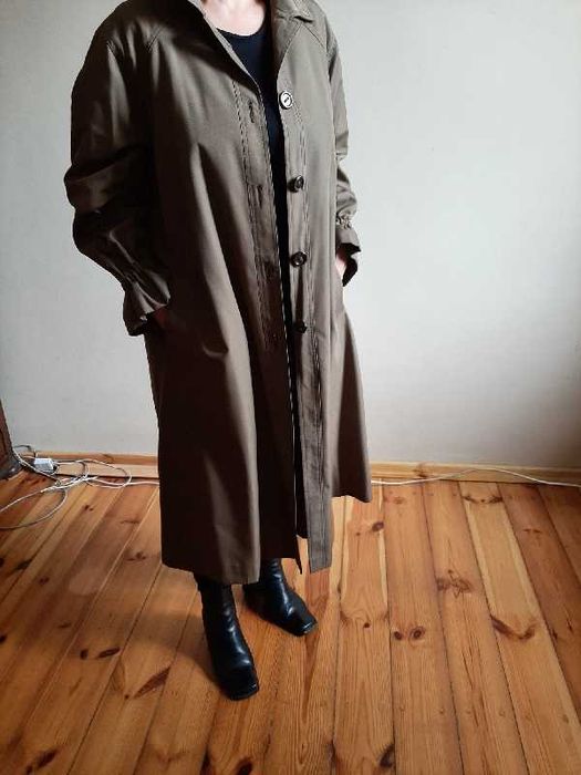 Trencz, plaszcz vintage z Domu Mody Elegancja oryginał lata 80