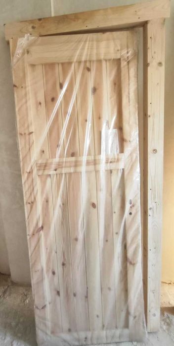 Drzwi sosnowe 6 sztuk 80cm, 1 sztuka 70cm Nowe Surowe