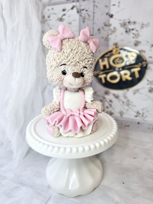 Miś z masy cukrowej na tort dekoracja figurka jadalna zestaw