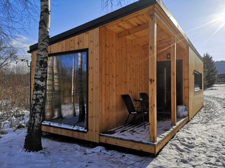 Domek z sauną nad jeziorem