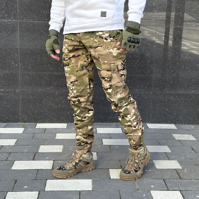 Карго штани Rextim Criminal мультикам, чорні, хакі, олива