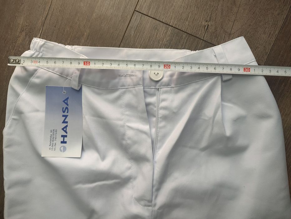Spodnie medyczne białe r. 34