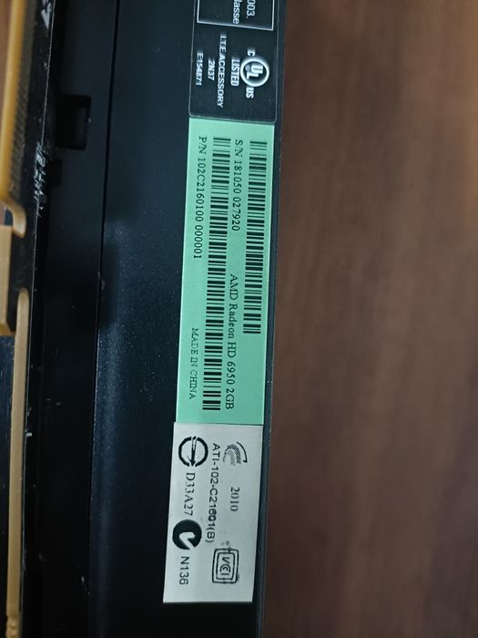 AMD radeon HD 6950 2gb