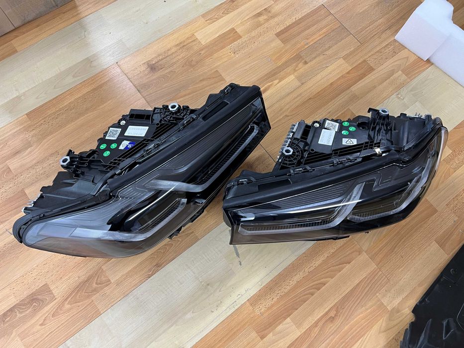 Фара bmw g30 g31 full led shadow black черные фары оптика бмв г30 г31 Замена до рестайлинга