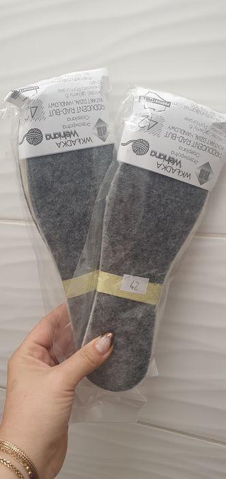 Wkładki do butów 42 obuwia owcza wełna wełniane filc thermo