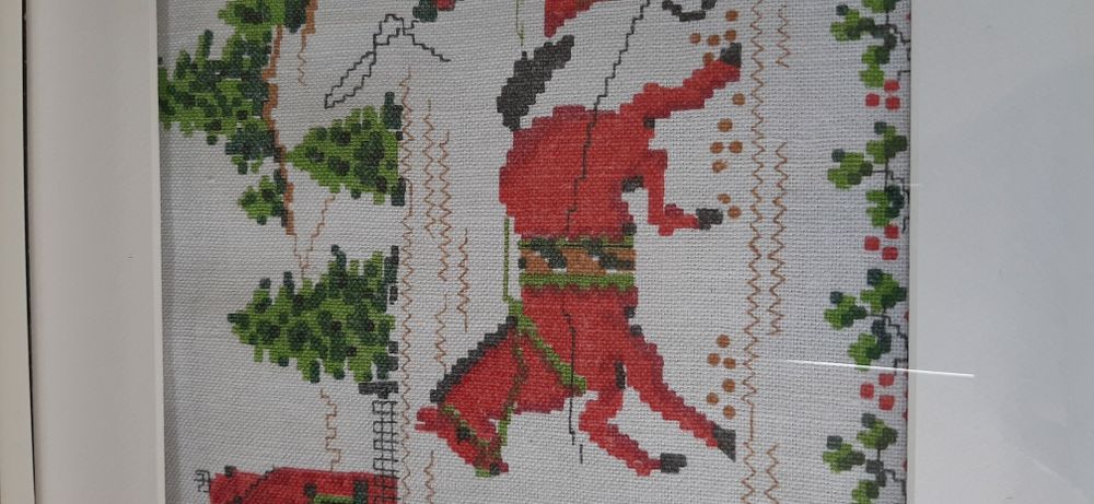 Obraz 42x32 druk na materiale kulig koń sanie zima