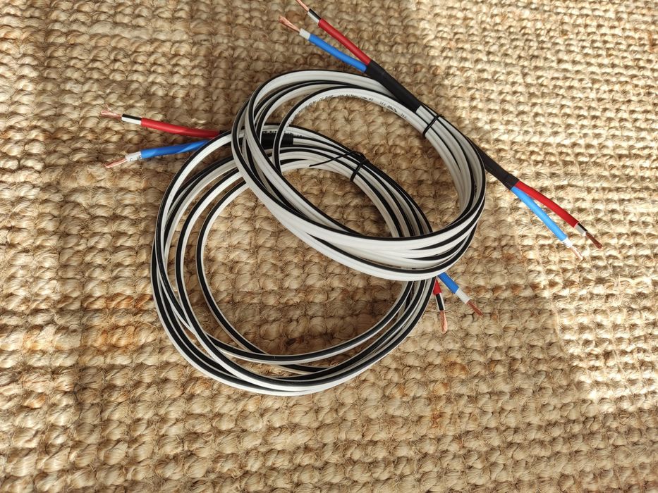 BITNER BitSound Pro White 2x2,5mm2 Przewody głośnikowe miedź OFC O.F.C. 2x 2m przewód głośnikowy kabel głośnikowy