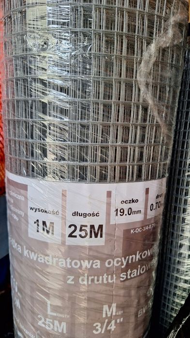Super cena. Siatka hodowlana ocynk 19 x19x0.7 rolka 25mb